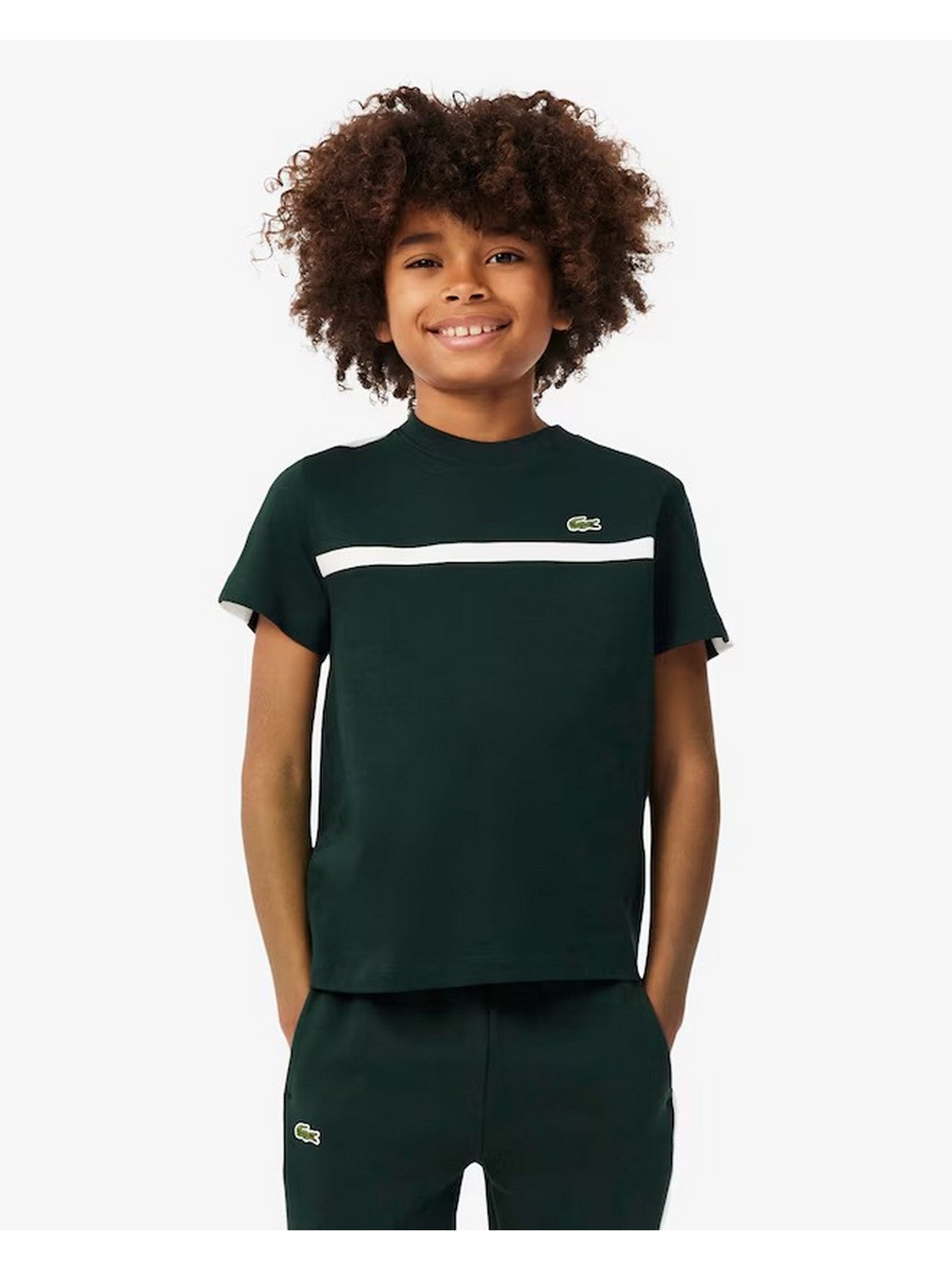 LACOSTE KIDS T-shirt Bambini e ragazzi LCB COLORBLOCK STRIPE TEE Verde - 947774 YZP