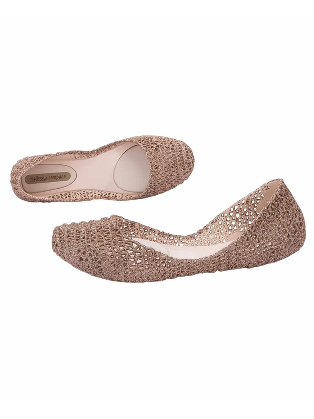 Melissa Ballerina Melissa Campana Papel Vii Beige/ Glitter 31512-52326