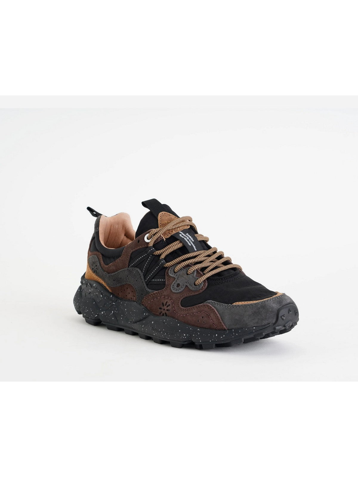 FLOWER MOUNTAIN Sneaker Uomo YAMANO 3 MAN SUEDE/NYLON DARK GREY-BLACK-DARK BROWN - 2017816-01-1A16