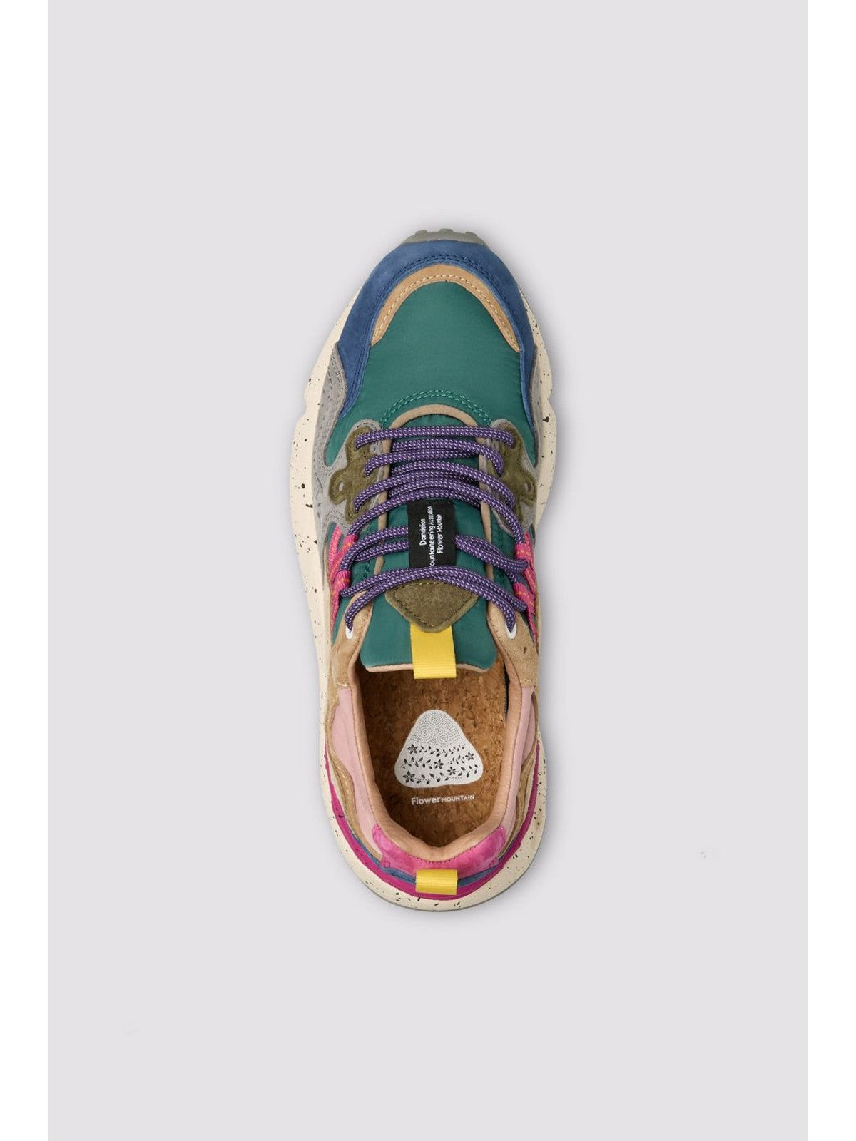 FLOWER MOUNTAIN Sneaker Donna YAMANO 3 WOMAN SUEDE/NYLON PETROL-STONE-BEIGE - 2017817-01-1F14