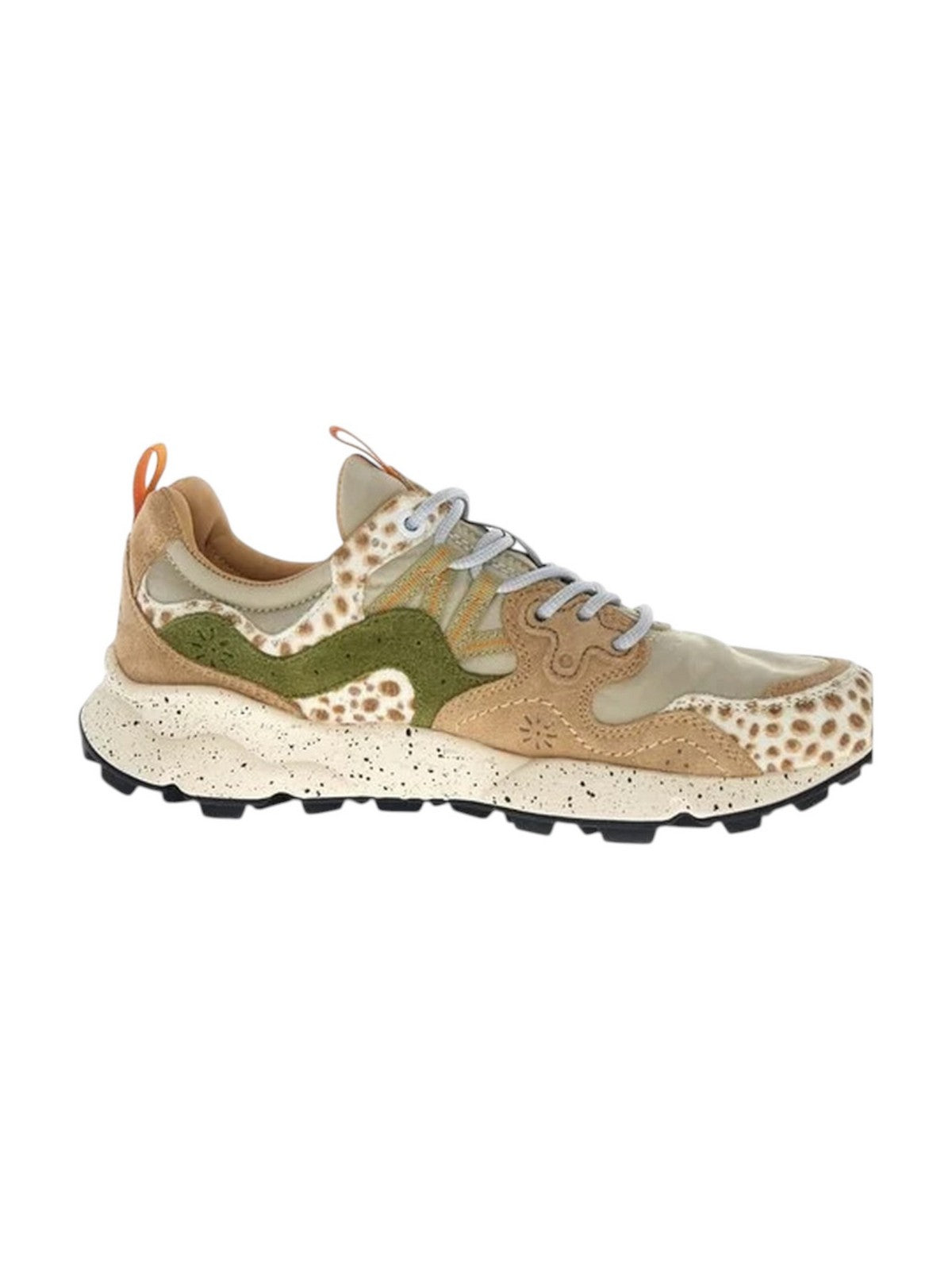 FLOWER MOUNTAIN Sneaker Donna YAMANO 3 UNI COW VELOUR BEIGE-COGNAC-BROWN - 2017818-70-2E51