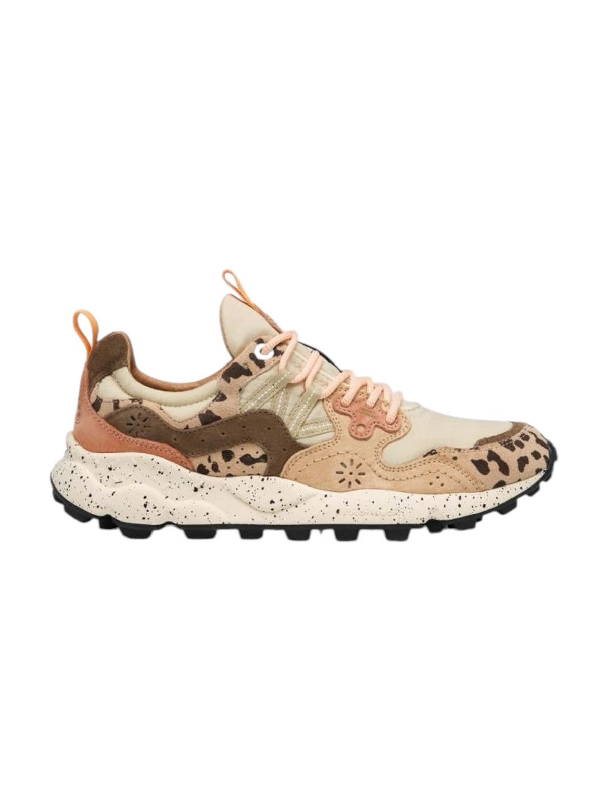 FLOWER MOUNTAIN Sneaker Donna YAMANO 3 UNI SUEDE/PRINT/NYLON BEIGE-MILK-LIGHT BROWN - 2017818-27-1E53