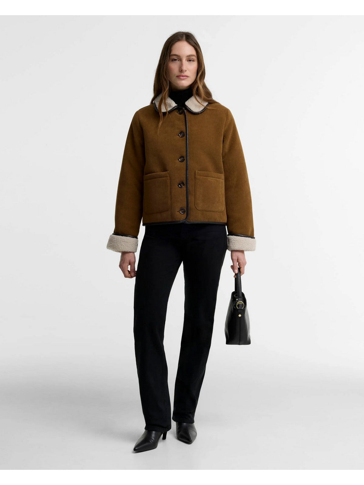 BARBOUR Giubbino Donna PENNY FLEECE CASUAL JACKE TAN/ECRU - LCA0423 BR31