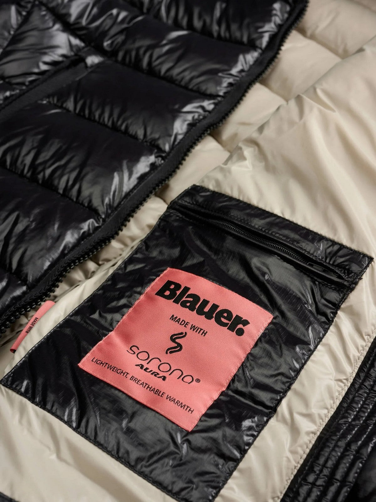 BLAUER Piumino Donna CAROLL NERO interno BEIGE 301 - 26WBLDC02070 006648 999EI