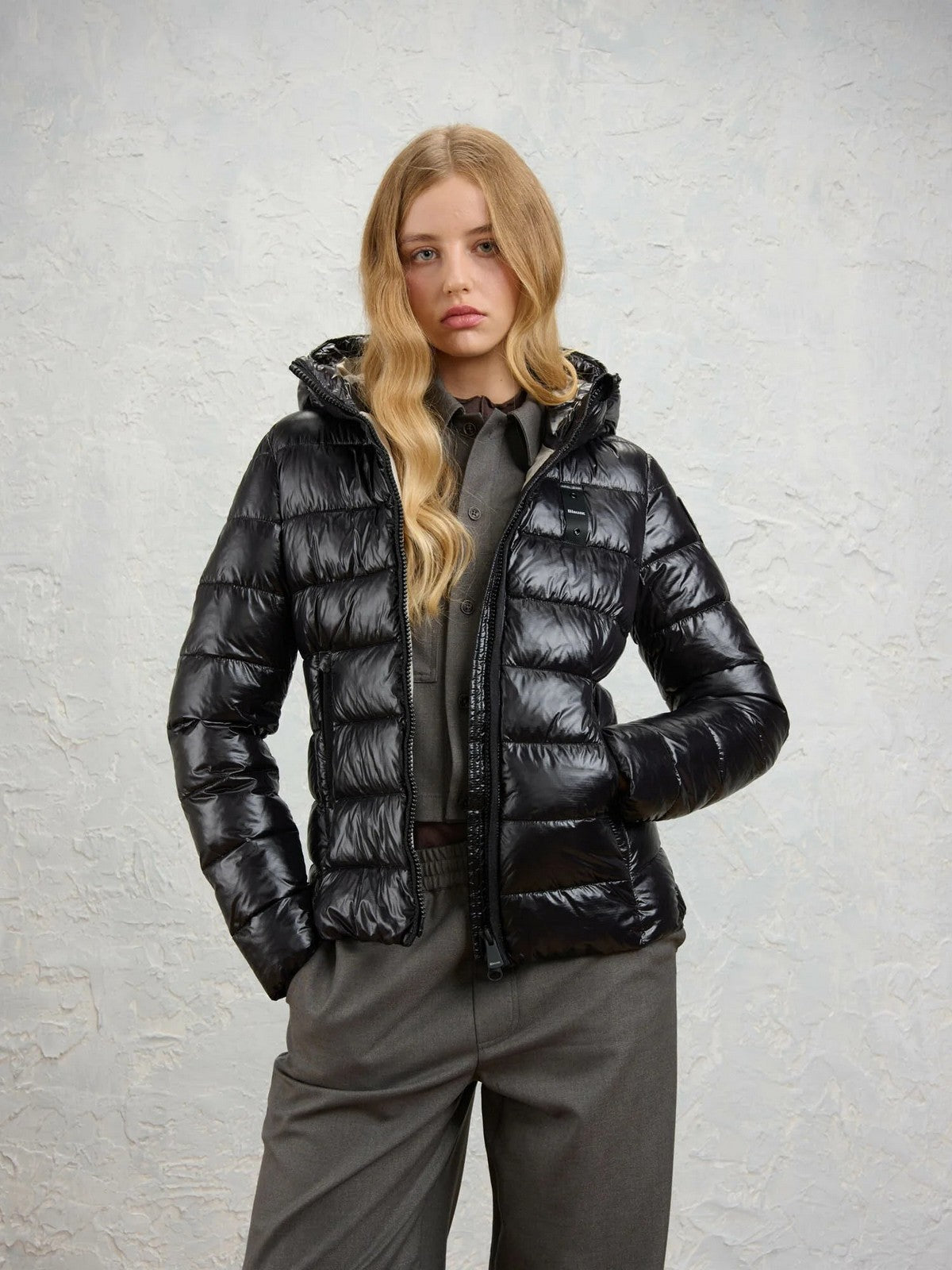 BLAUER Piumino Donna CAROLL NERO interno BEIGE 301 - 26WBLDC02070 006648 999EI