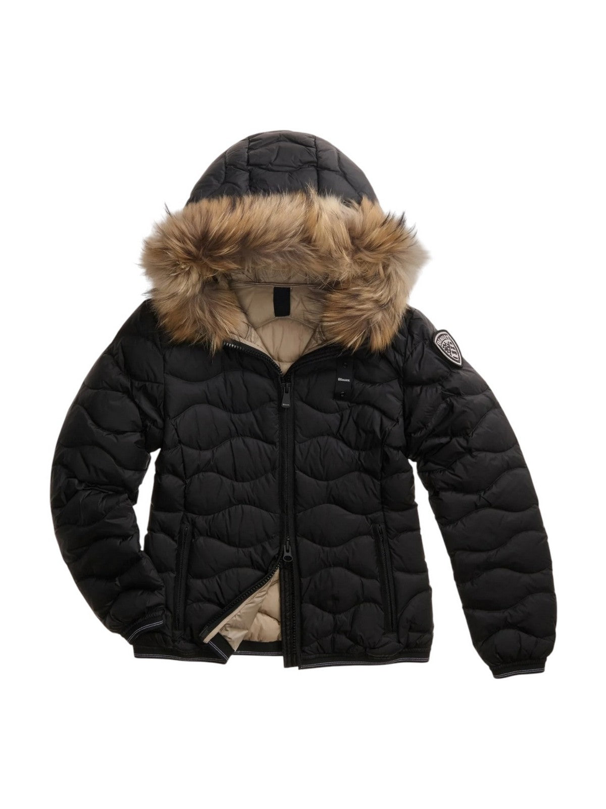 BLAUER Piumino Donna ALDIE NERO interno BEIGE 301 - 26WBLDC03034 006047 999EI