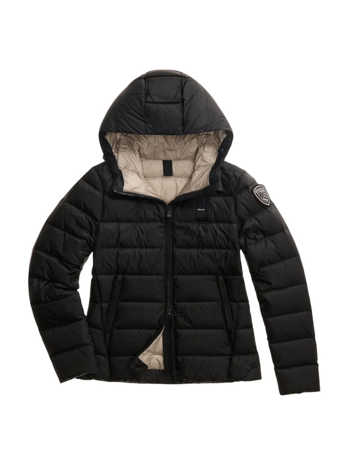 BLAUER Piumino Donna CHARME NERO interno BEIGE 301 - 26WBLDC03037 006047 999EI