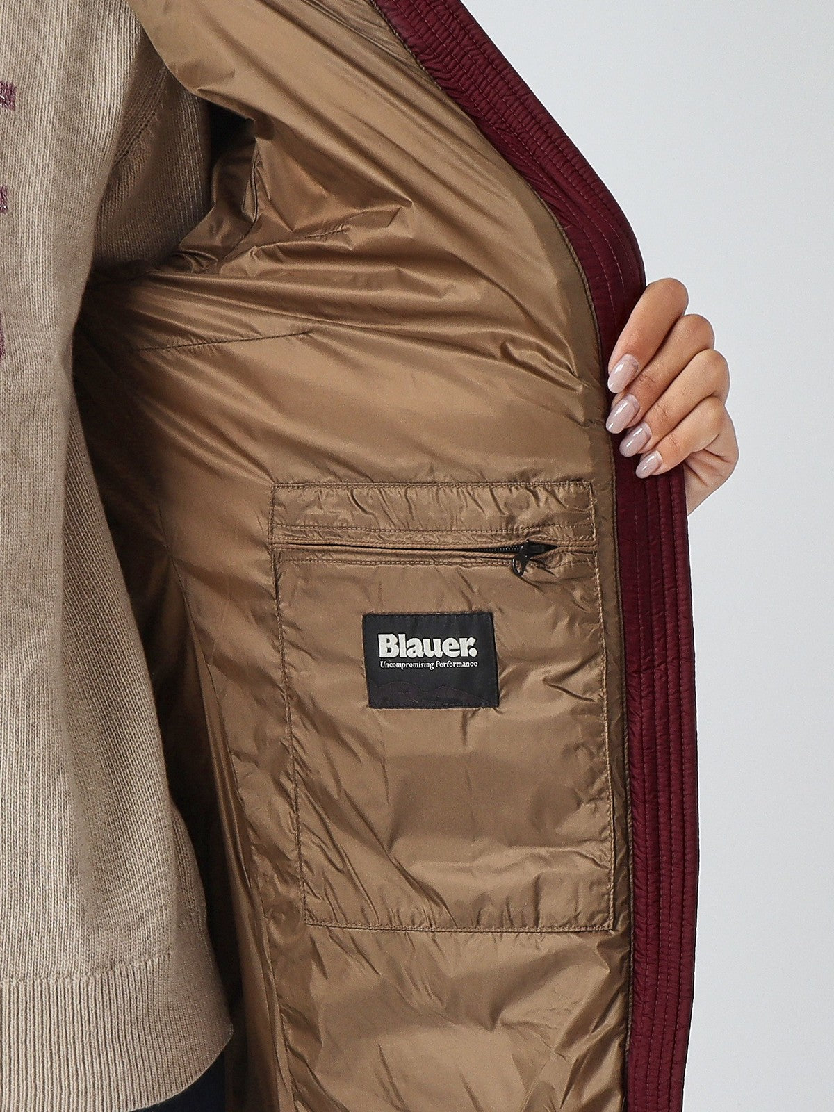 BLAUER Piumino Donna KRISTIN MARRONE MOGANO int. LONTRA - 26WBLDK03040 006047 592LT gioboutiqueweb