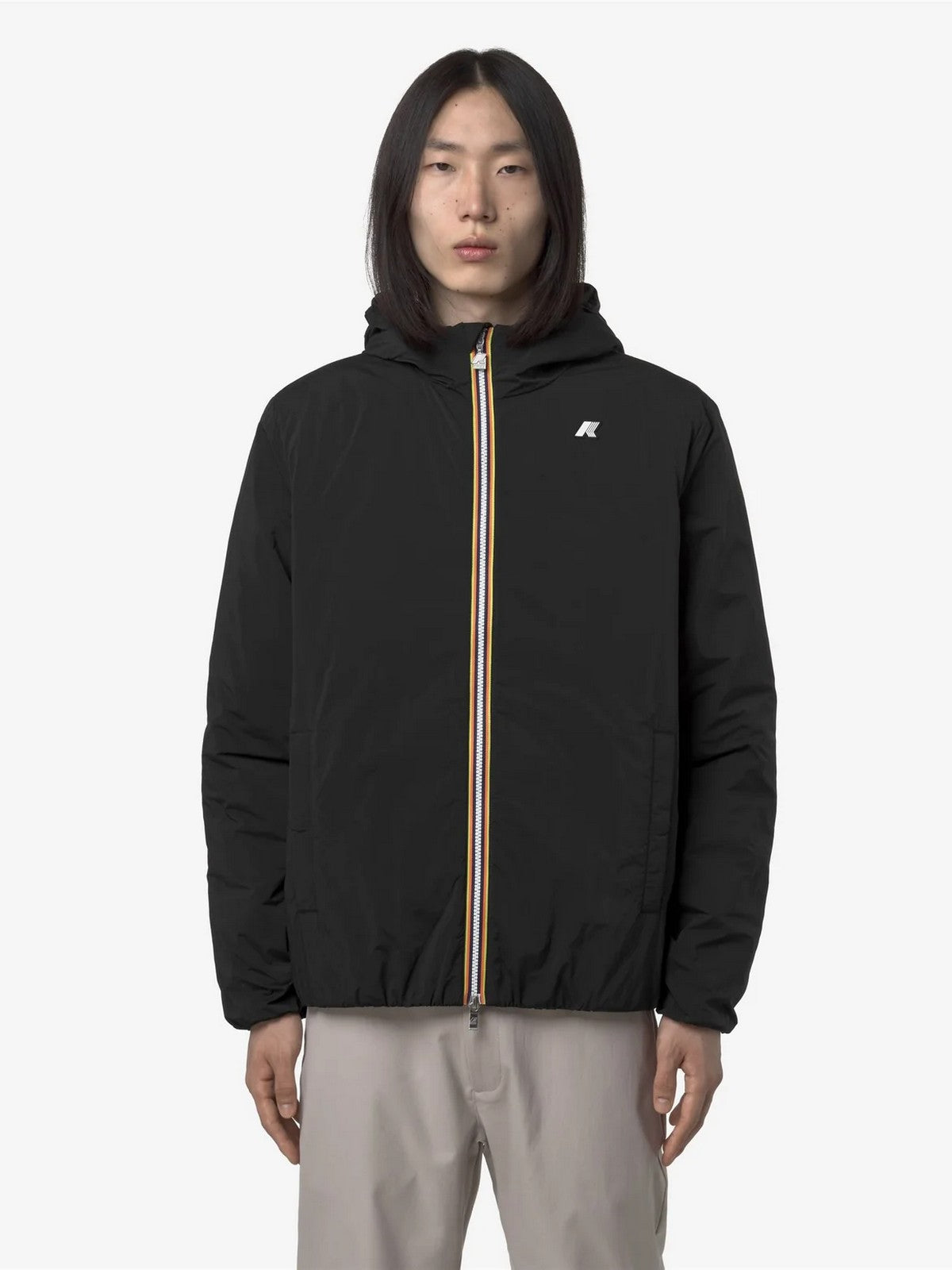 K-WAY Giubbino Uomo JACK PLAIN WARM K2136DW USY BLACK PURE