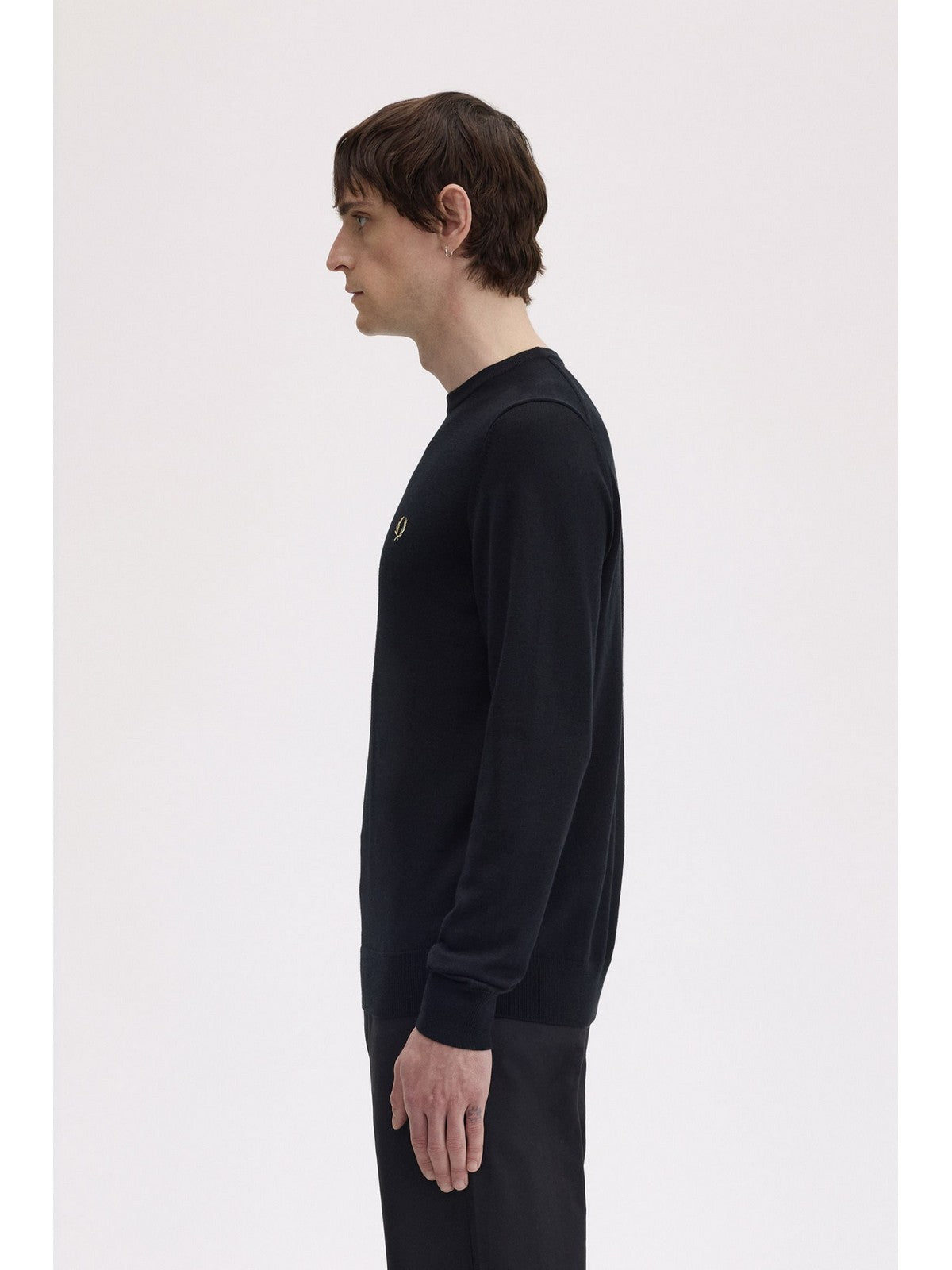 FRED PERRY Maglione Uomo FP CLASSIC CREW NECK JUMPER BLACK - FP-K9601 198