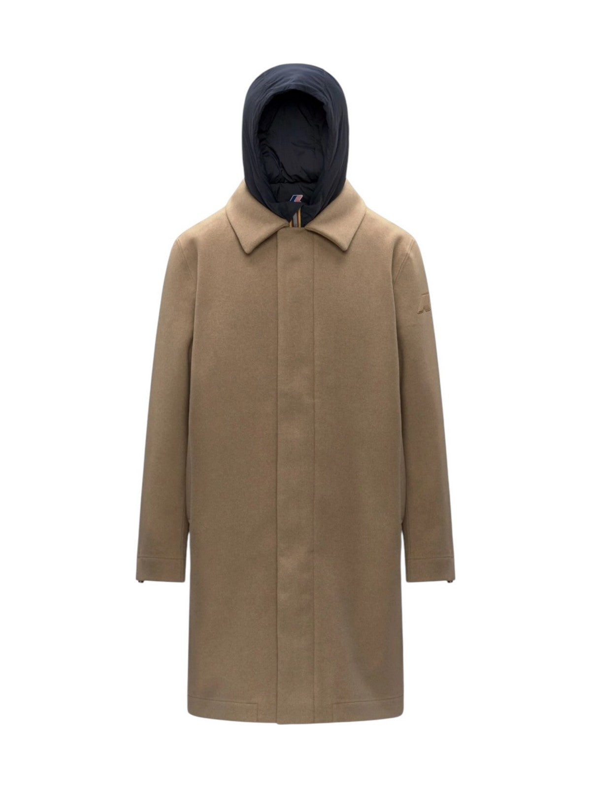 K-WAY Cappotto Uomo POIROL WOOL NYLON Beige Khaki - Blue D - K3151GW DB6