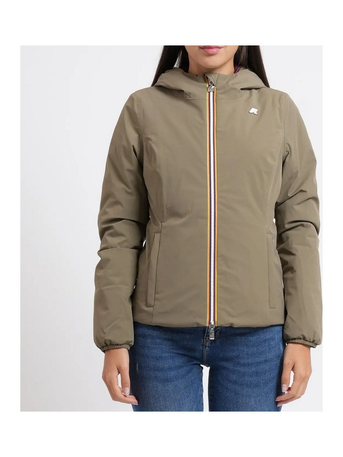 K-WAY Giubbino Donna LILY ST WARM DOUBLE Green Army - Violet - K6128TW D0U