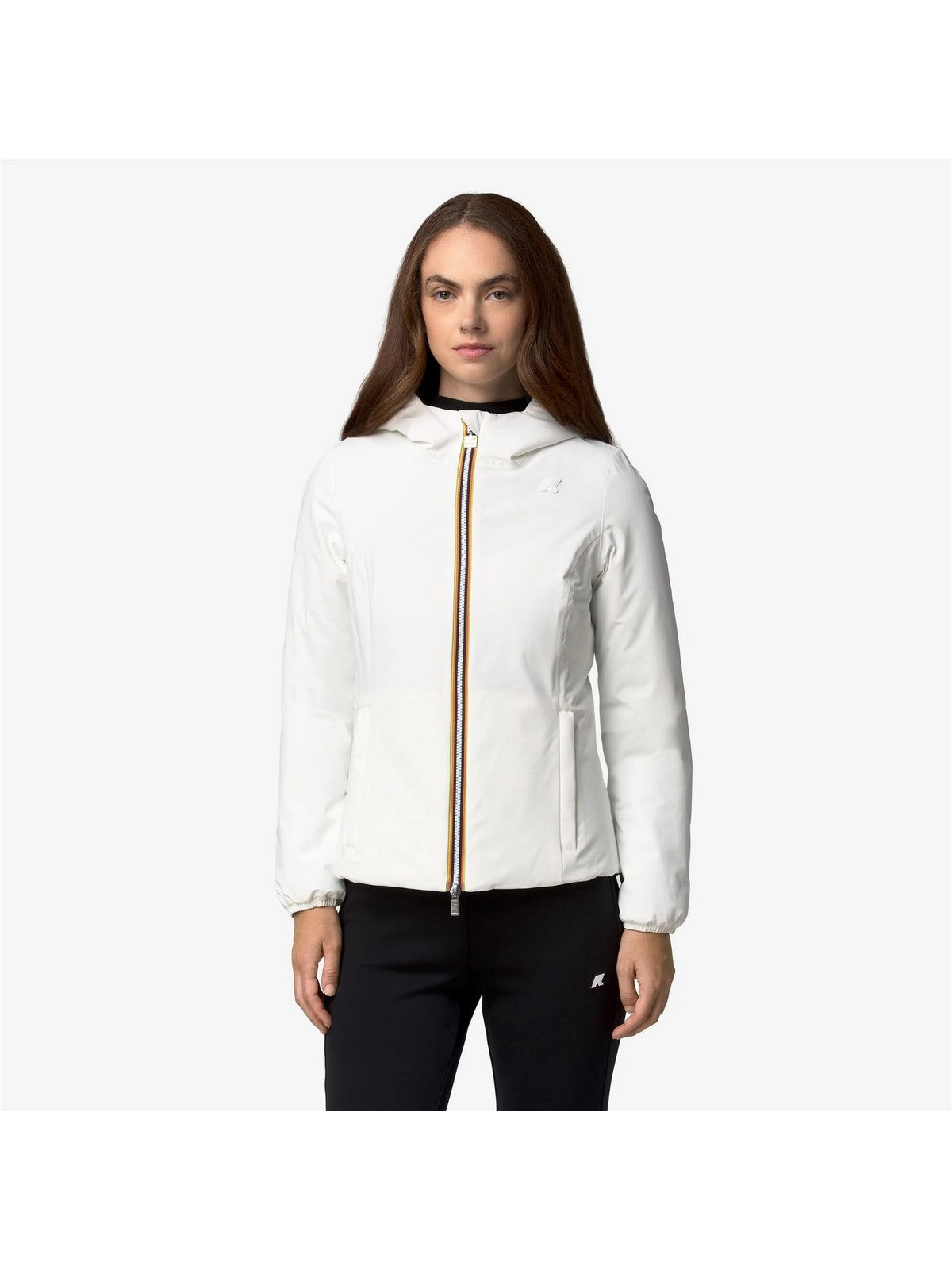 K-WAY Giubbino Donna LILY ST WARM DOUBLE White Natural - Blac - K6128TW DBP gioboutiqueweb