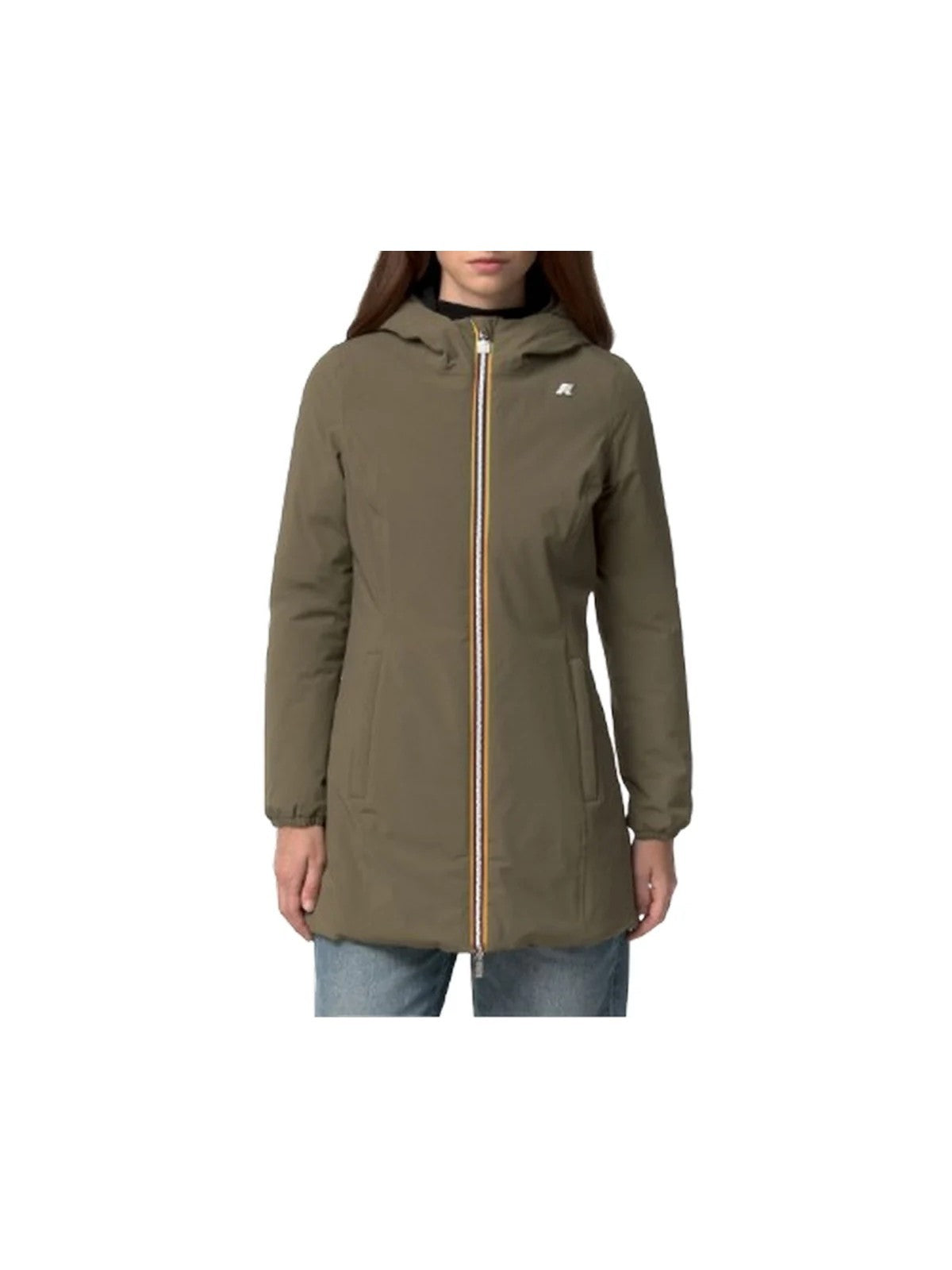 K-WAY Giubbino Donna DENISE ST WARM DOUBLE Green Army - Black P - K6128UW DBR