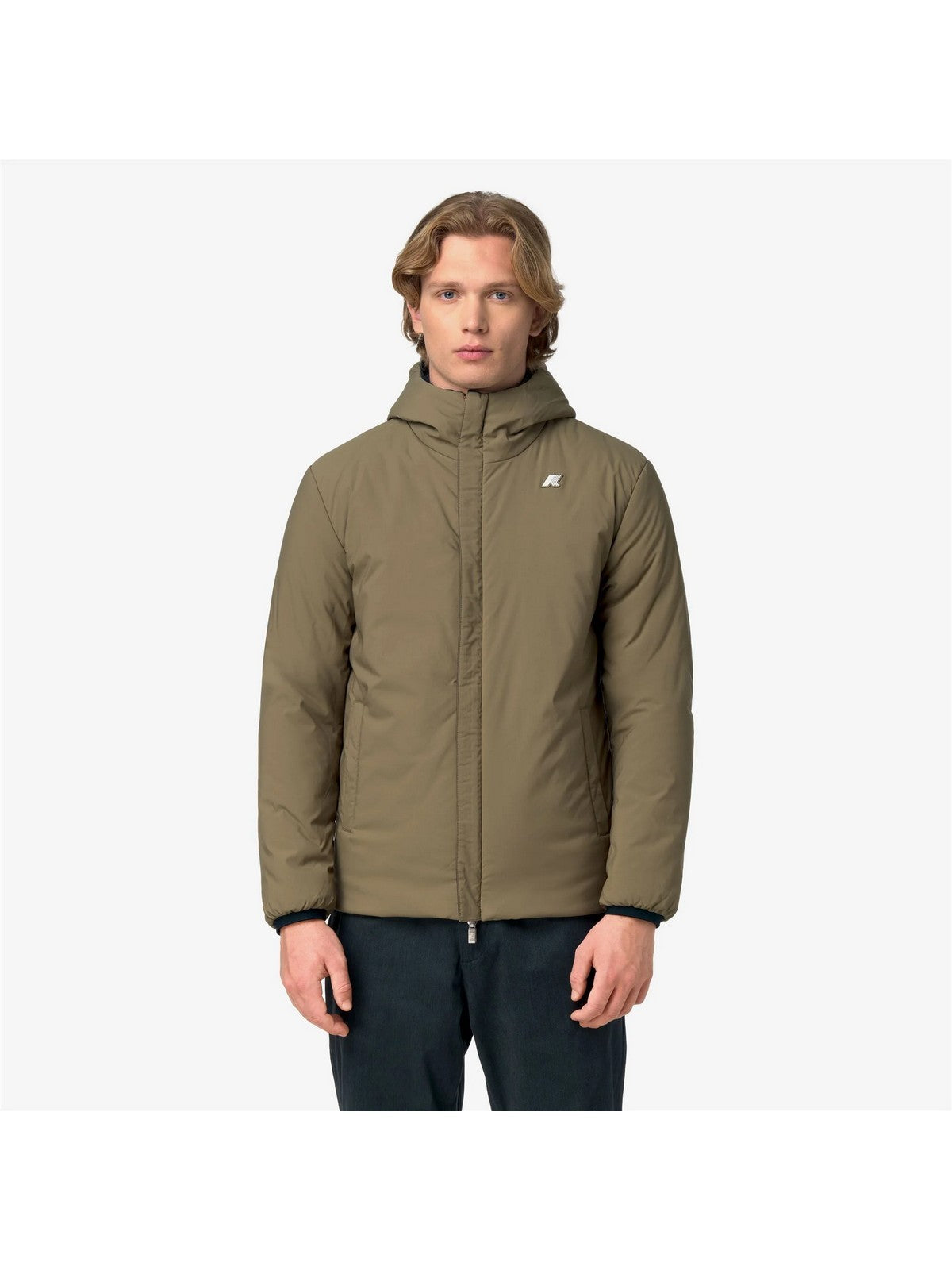 K-WAY Giubbino Uomo JACK ST WARM DOUBLE Blue DepTH - Green A - K6128VW D0C