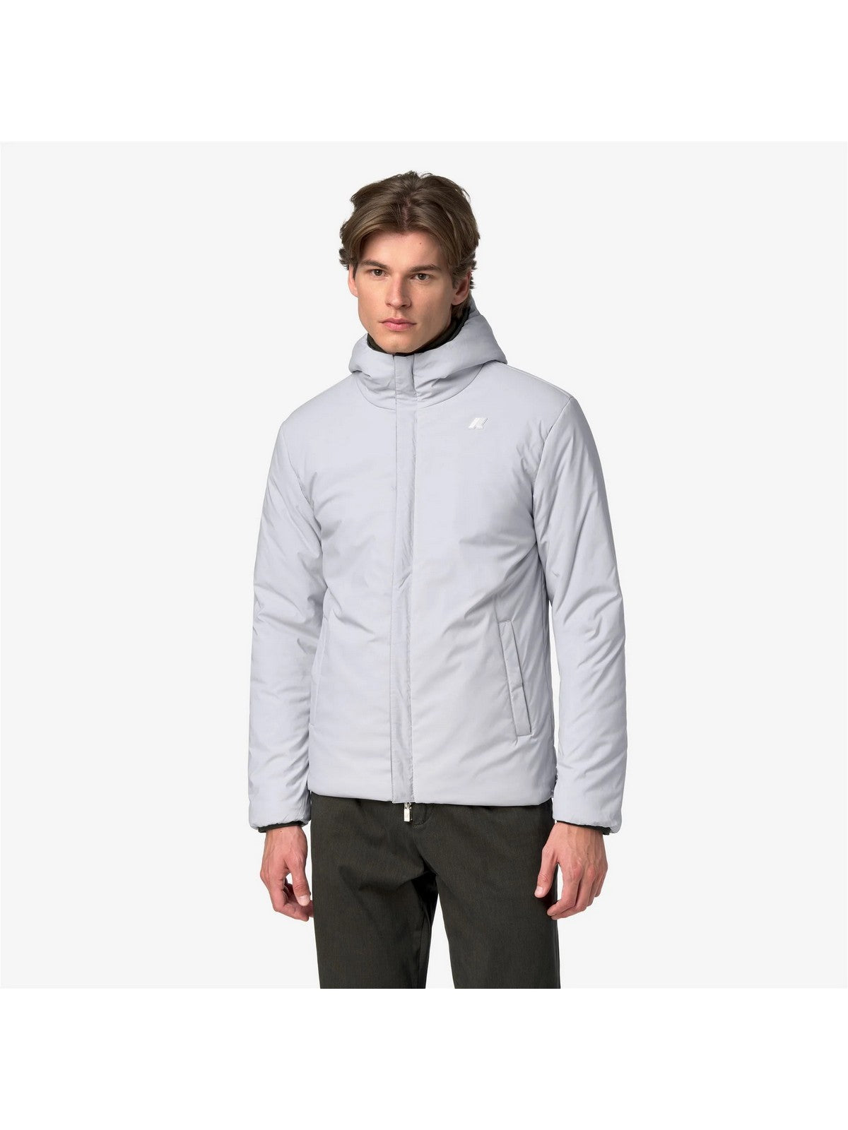 K-WAY Giubbino Uomo JACK ST WARM DOUBLE GREEN BLACKISH - Gr - K6128VW DD5