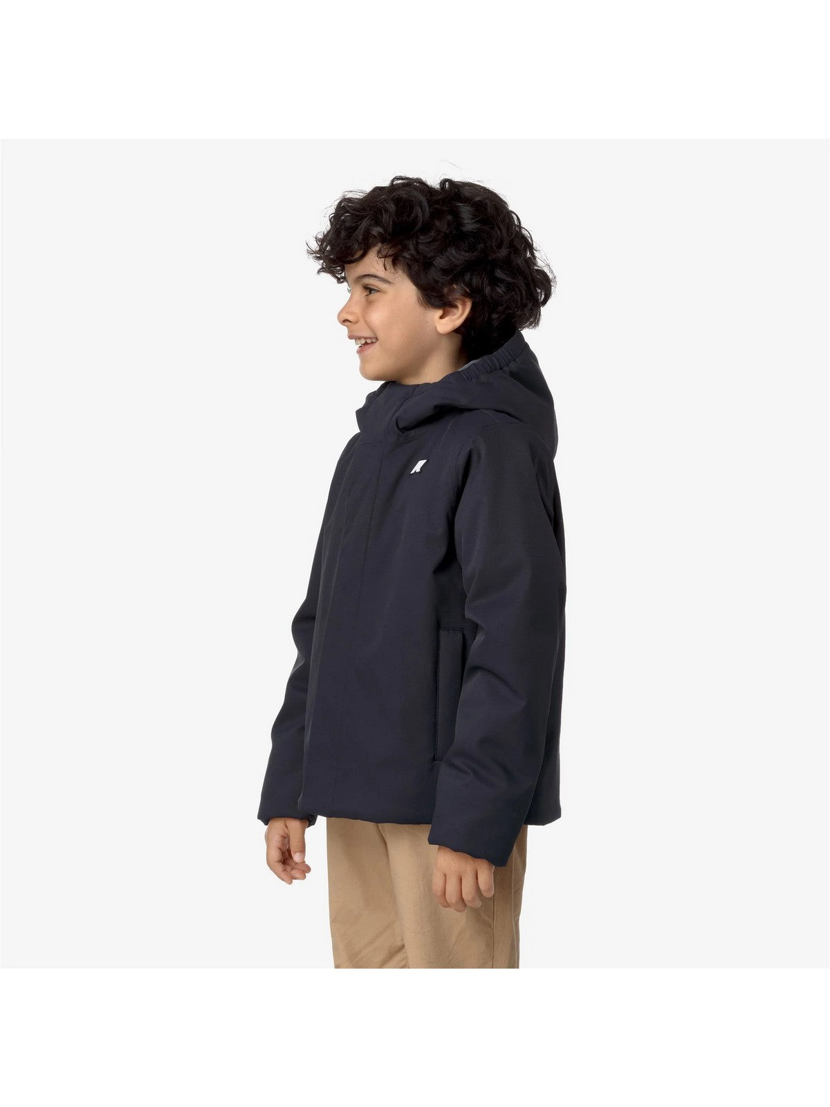 K-WAY KIDS CORTO Unisex bambino P. JACKO TWILL MARMOTTA BLUE D-BLUE A - K1128FW AL9 gioboutiqueweb