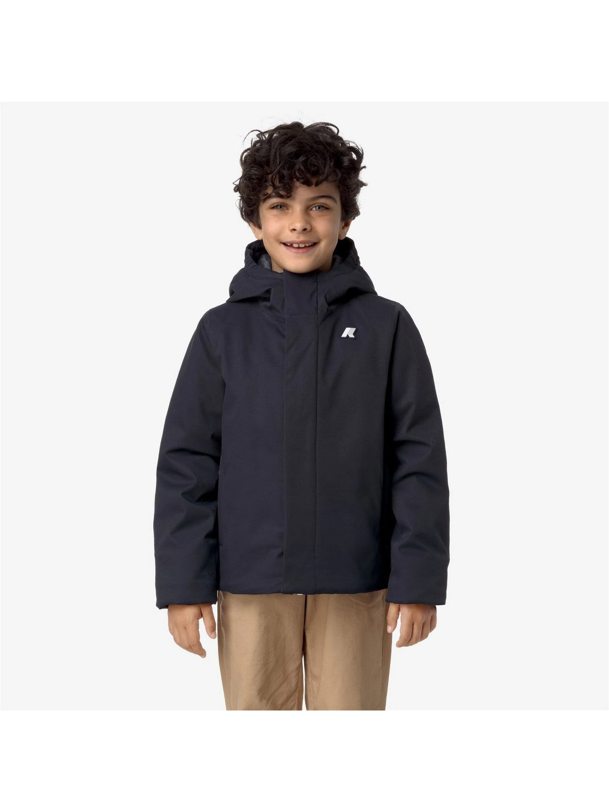 K-WAY KIDS CORTO Unisex bambino P. JACKO TWILL MARMOTTA BLUE D-BLUE A - K1128FW AL9 gioboutiqueweb