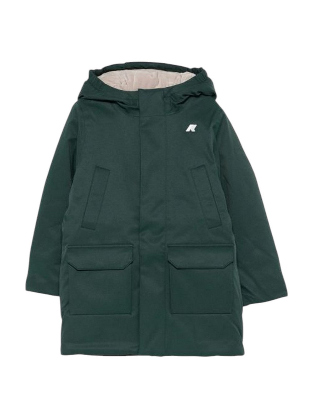 K-WAY KIDS Giubbino Bambini e ragazzi P. JARKO TWILL MARMOTTA Green Dk Jungle - Gr - K1128HW DAA gioboutiqueweb