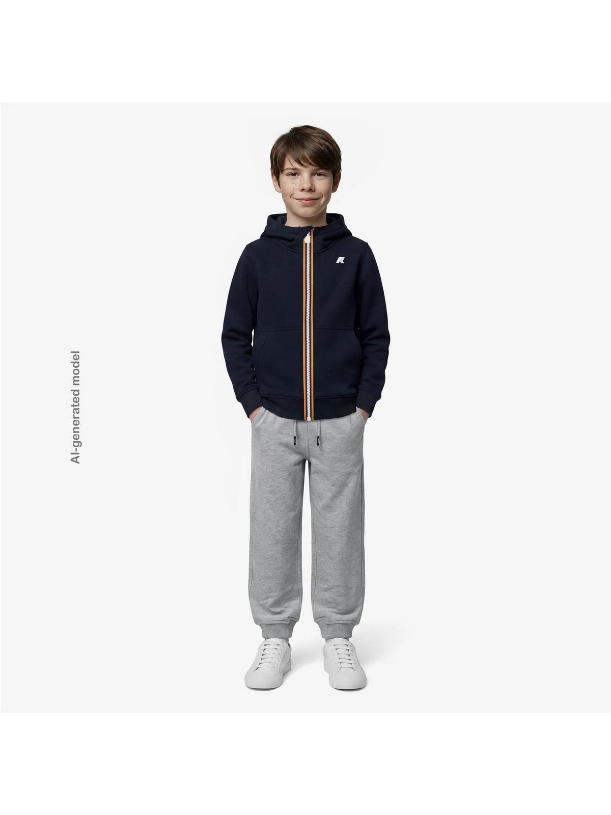 K-WAY KIDS Felpa Unisex bambino P. BERENGER SPACER Blue DepTH - K2124RW K89 gioboutiqueweb