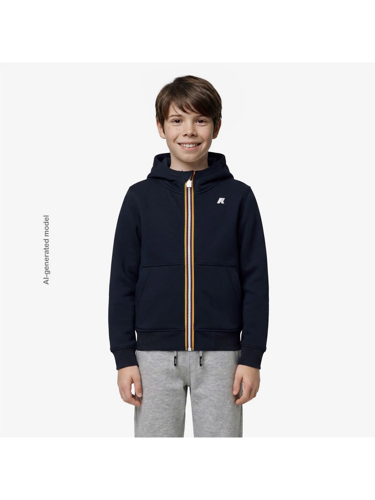 K-WAY KIDS Felpa Unisex bambino P. BERENGER SPACER Blue DepTH - K2124RW K89 gioboutiqueweb