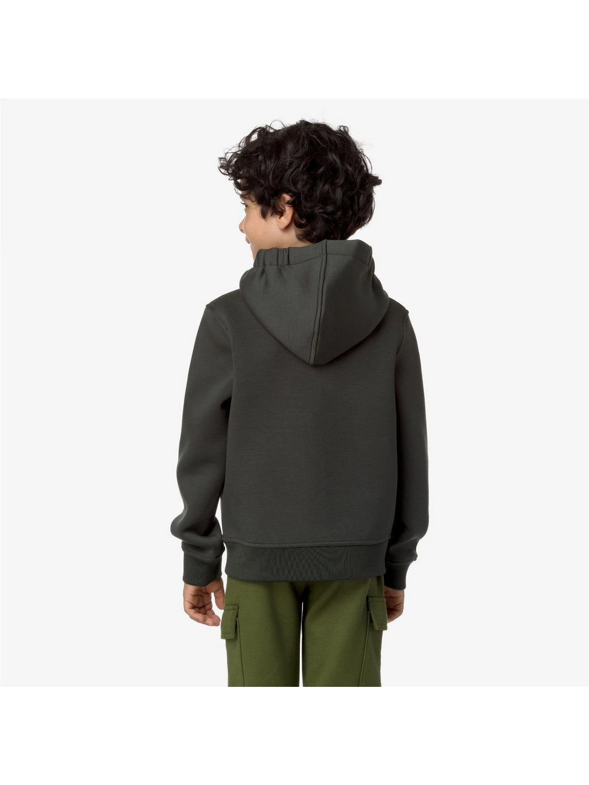 K-WAY KIDS Felpa Unisex bambino P. BERENGER SPACER GREEN BLACKISH - K2124RW WMR gioboutiqueweb