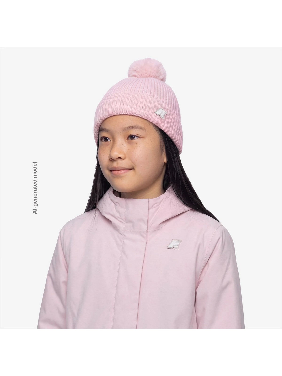 K-WAY KIDS Cappello Bambine e ragazze P. VINCIENNE CARDIGAN STITCH Pink Sallow - K31359W W4U gioboutiqueweb