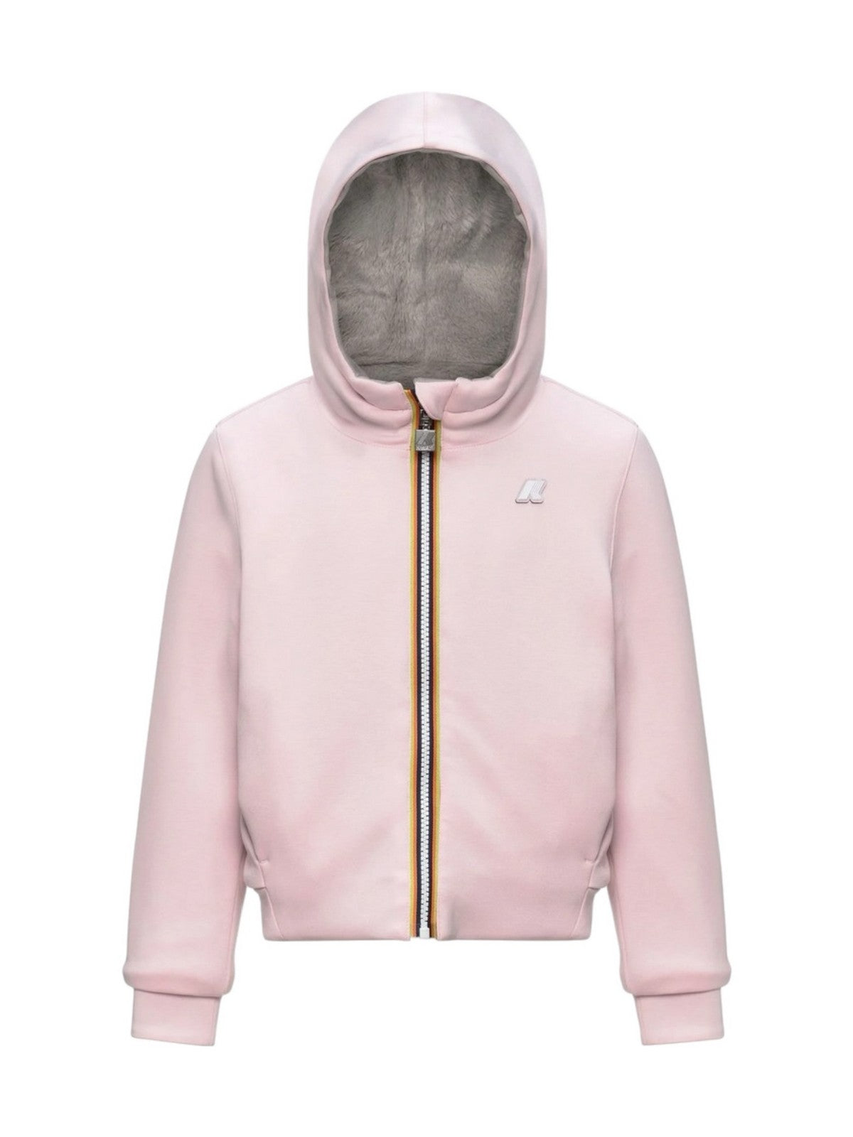 K-WAY KIDS Hoodie Full Zip Bambine e ragazze P. DEVA LIGHT SPACER FUR DOUBL PINK SALLOW - FUR - K5134NW DAI gioboutiqueweb
