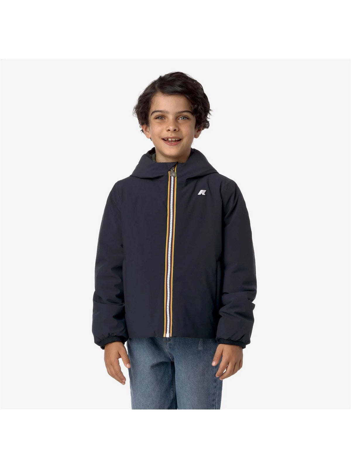K-WAY KIDS Giubbino Bambini e ragazzi P. JACK ST WARM DOUBLE BLUE D-GREEN B - K71337W AG5 gioboutiqueweb