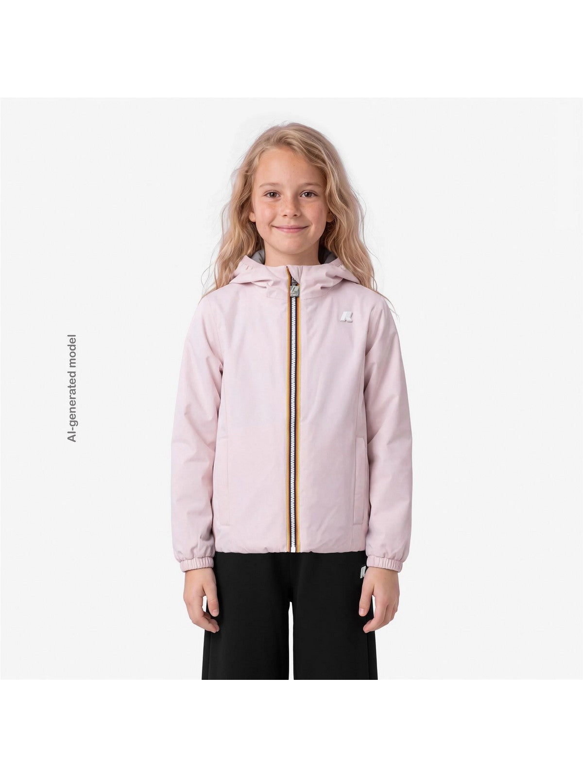 K-WAY KIDS Giubbino Bambine e ragazze P. LILY ST WARM DOUBLE Pink Sallow - Grey F - K71339W DA4 gioboutiqueweb