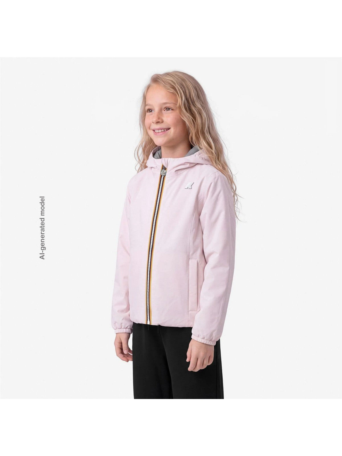 K-WAY KIDS Giubbino Bambine e ragazze P. LILY ST WARM DOUBLE Pink Sallow - Grey F - K71339W DA4 gioboutiqueweb