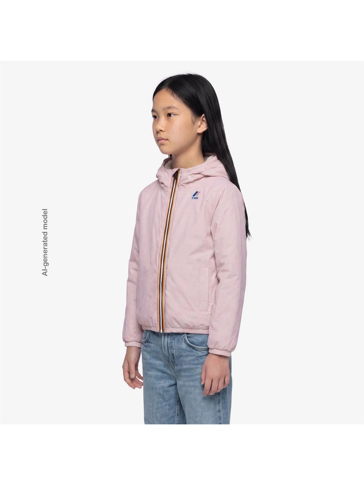 K-WAY KIDS MEDIO Bambine e ragazze P. LE VRAI 4.0 CLAUDE ORSETTO Pink Sallow - K7142TW W4U gioboutiqueweb