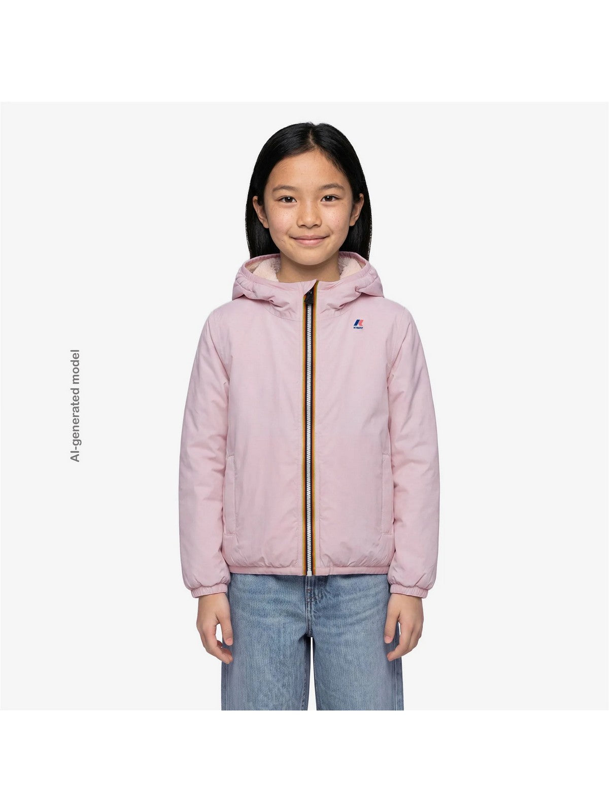 K-WAY KIDS MEDIO Bambine e ragazze P. LE VRAI 4.0 CLAUDE ORSETTO Pink Sallow - K7142TW W4U gioboutiqueweb