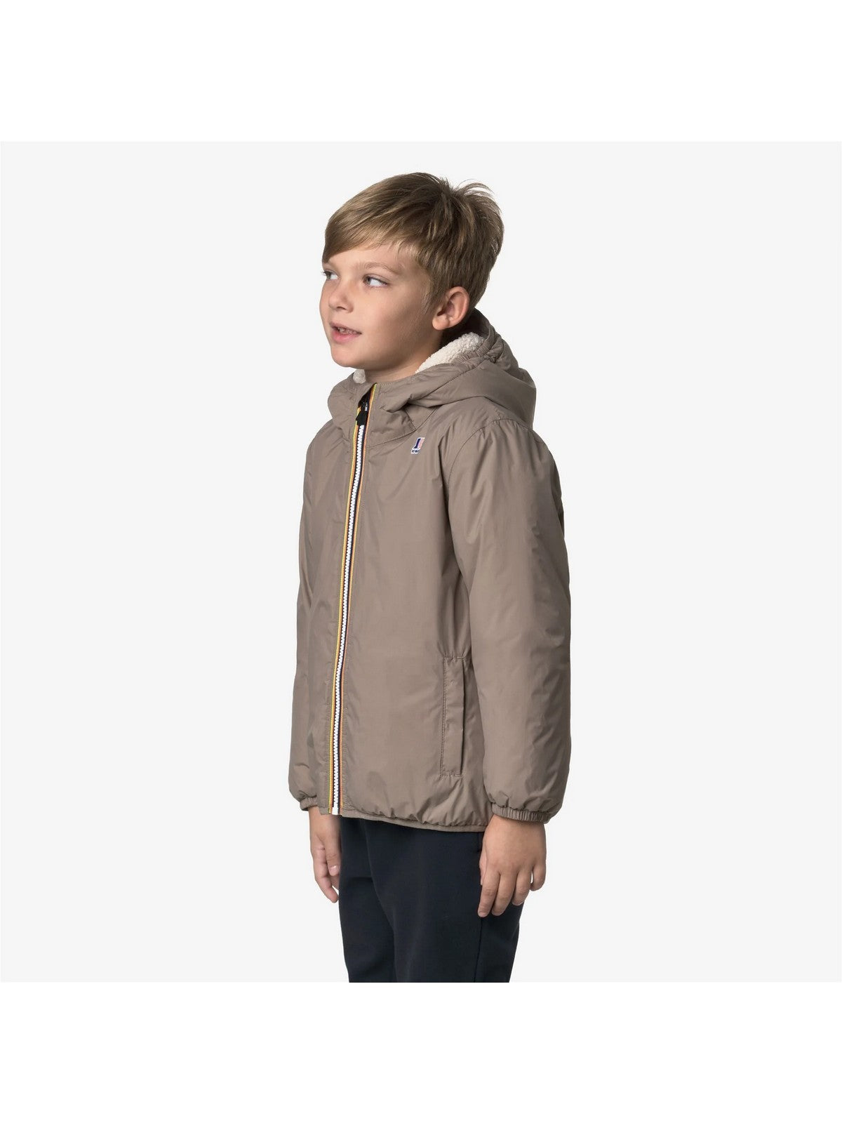 K-WAY KIDS MEDIO Unisex bambino P. LE VRAI 4.0 CLAUDE ORSETTO Beige Taupe - K7142TW WG9 gioboutiqueweb
