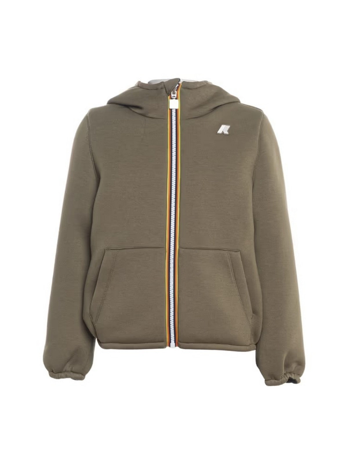 K-WAY KIDS Felpa Bambini e ragazzi P. JACK SPACER NYLON DOUBLE Green Army - Blue De - K8161BW D07 gioboutiqueweb