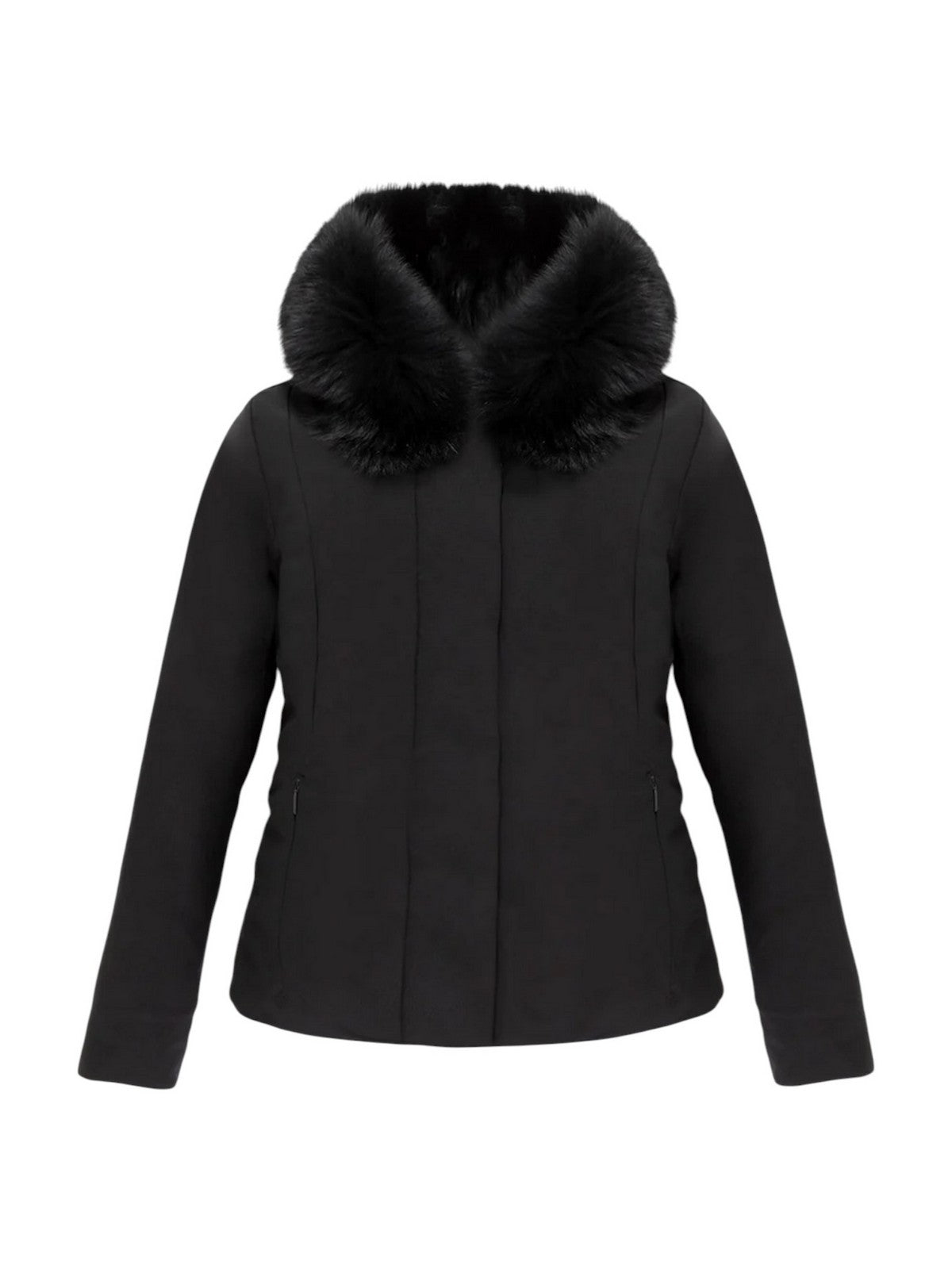 REFRIGIWEAR Piumino Donna SHORT LADY TECH FUR JACKET BLACK - W99208 XT3790 G06000