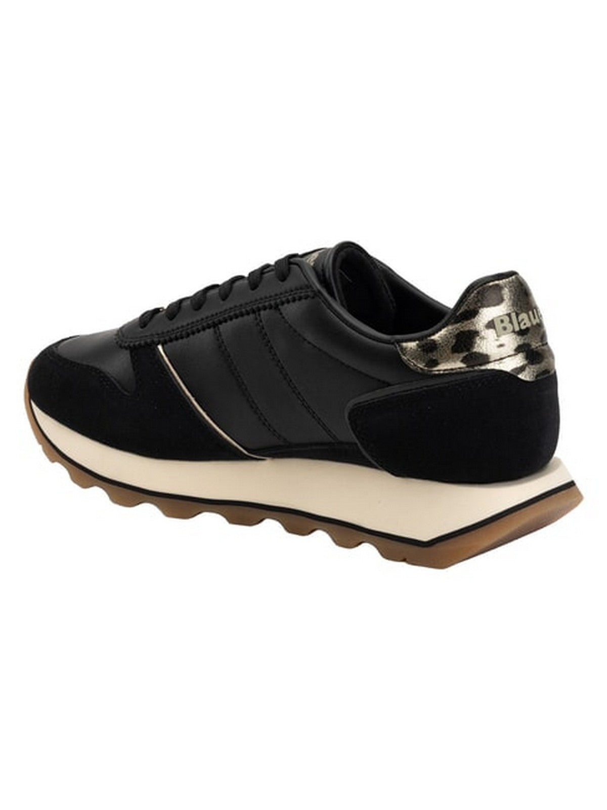 BLAUER Sneaker Donna MILLS BLACK/LEOPARD - F6MILLS01/LEL BLK/LEO