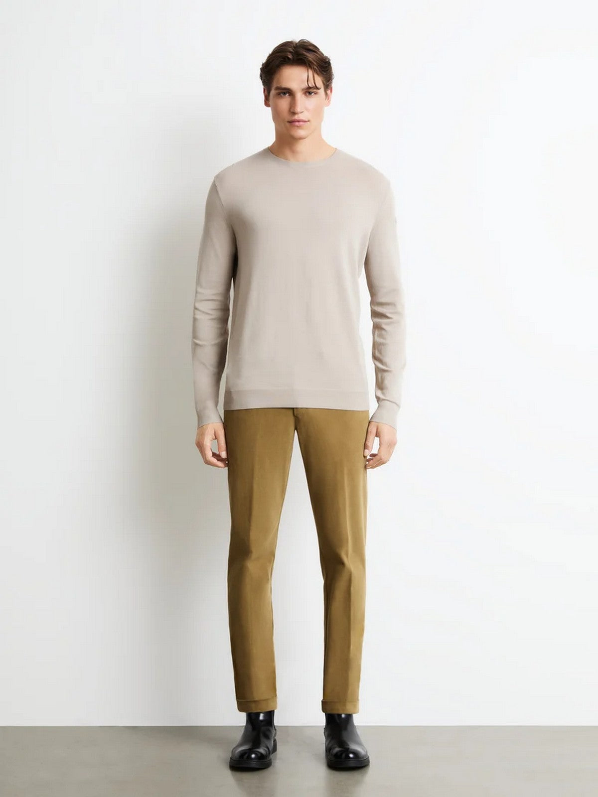 RRD Maglione Uomo maxell round knit WHITE SAND - W26158 85