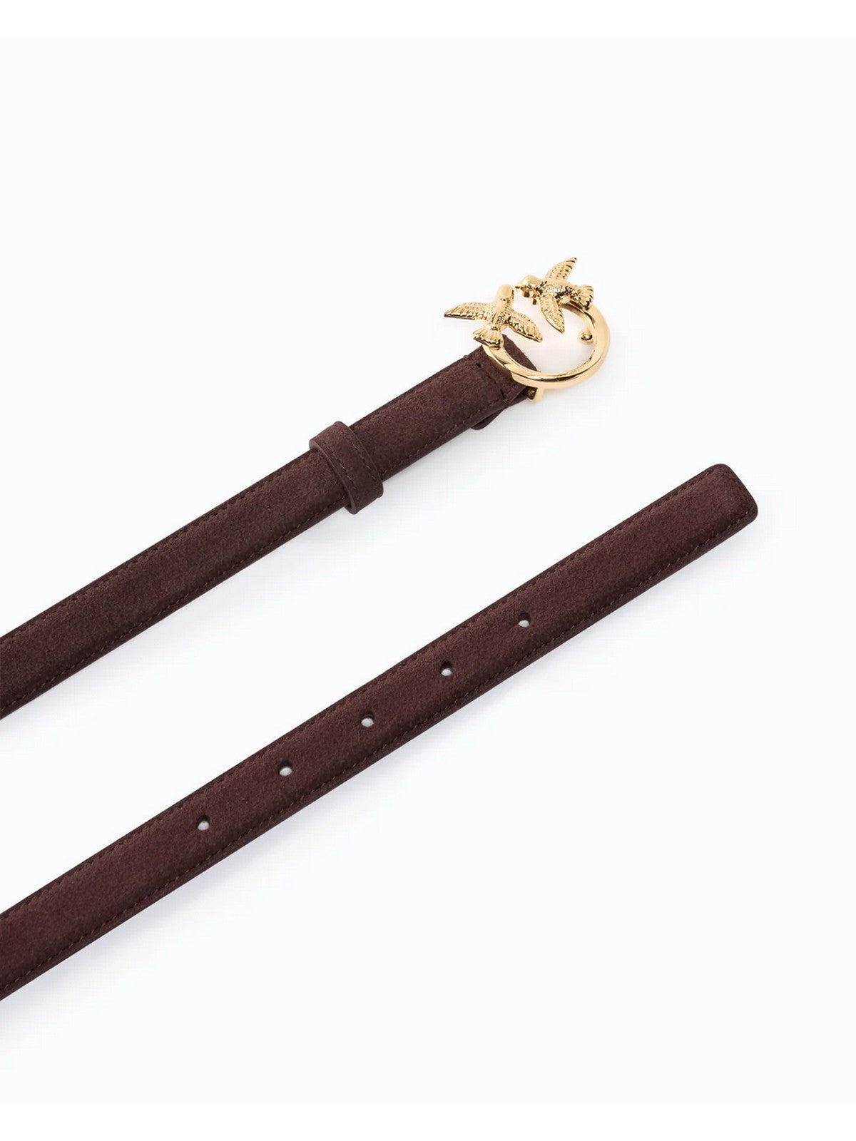 PINKO Cintura Donna LOVE BERRY H2 BELT.LOW SUEDE BURGUNDY-GOLD - 100143-A0F6 W34Y
