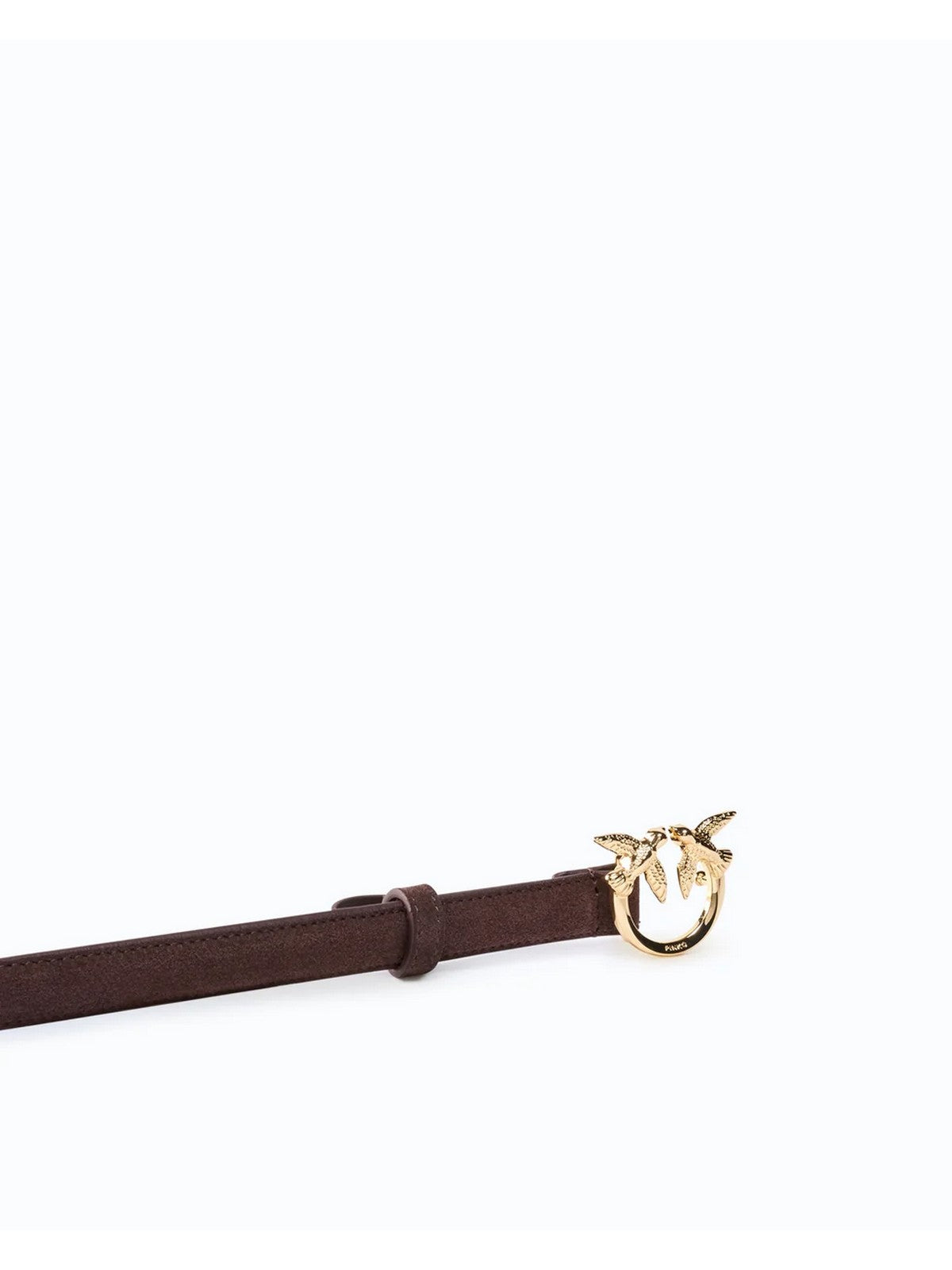 PINKO Cintura Donna LOVE BERRY H2 BELT.LOW SUEDE BURGUNDY-GOLD - 100143-A0F6 W34Y