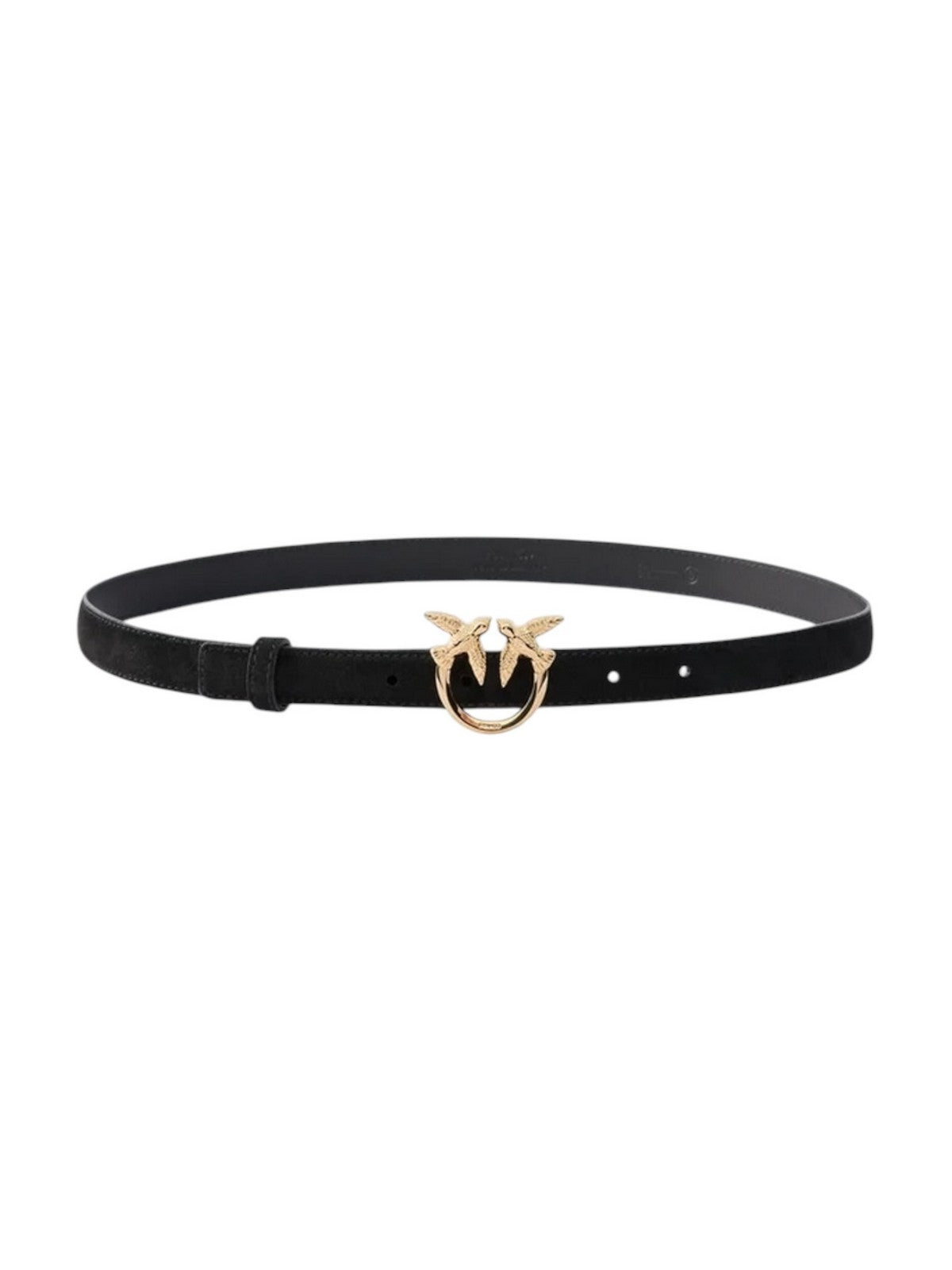 PINKO Cintura Donna LOVE BERRY H2 BELT.LOW SUEDE NERO LIMOUSINE-ORO - 100143-A0F6 Z99Y