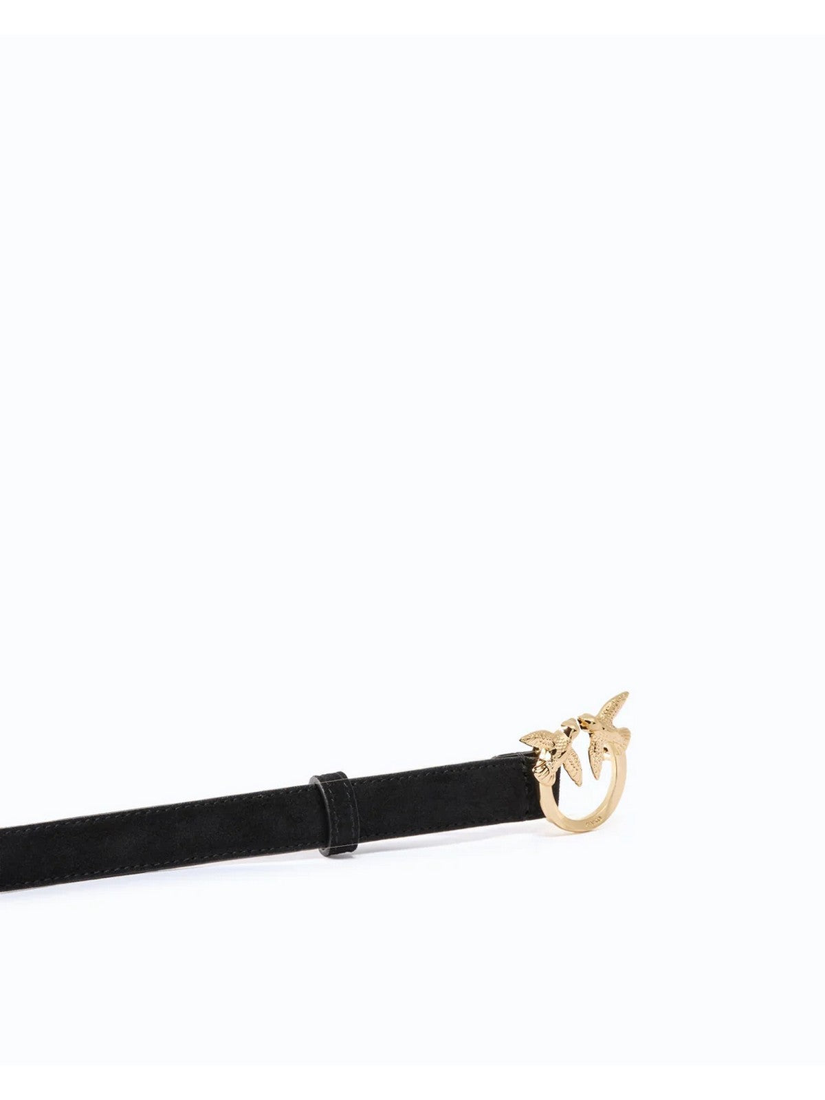 PINKO Cintura Donna LOVE BERRY H2 BELT.LOW SUEDE NERO LIMOUSINE-ORO - 100143-A0F6 Z99Y