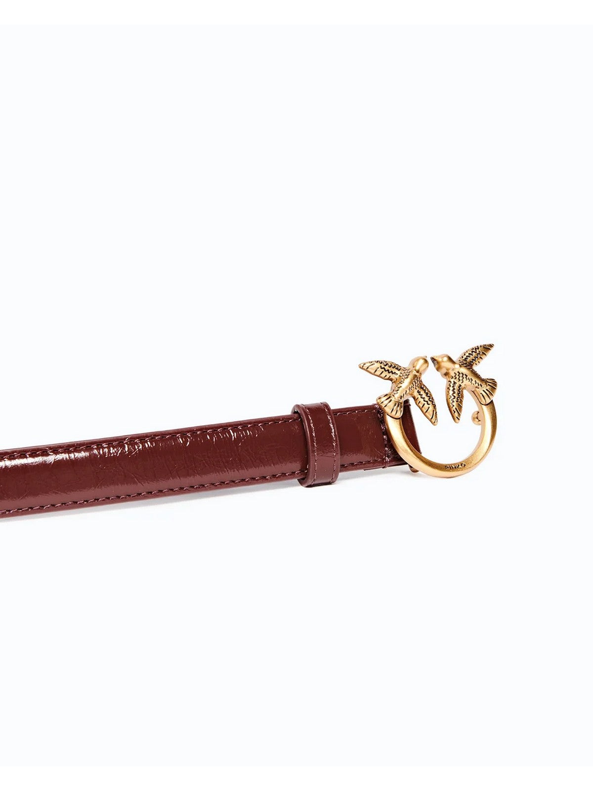 PINKO Cintura Donna LOVE BERRY H2 BELT.LOW NEW SHI CASTANO INTENSO-ANTIQUE GOLD - 100143-A2JC L88Q