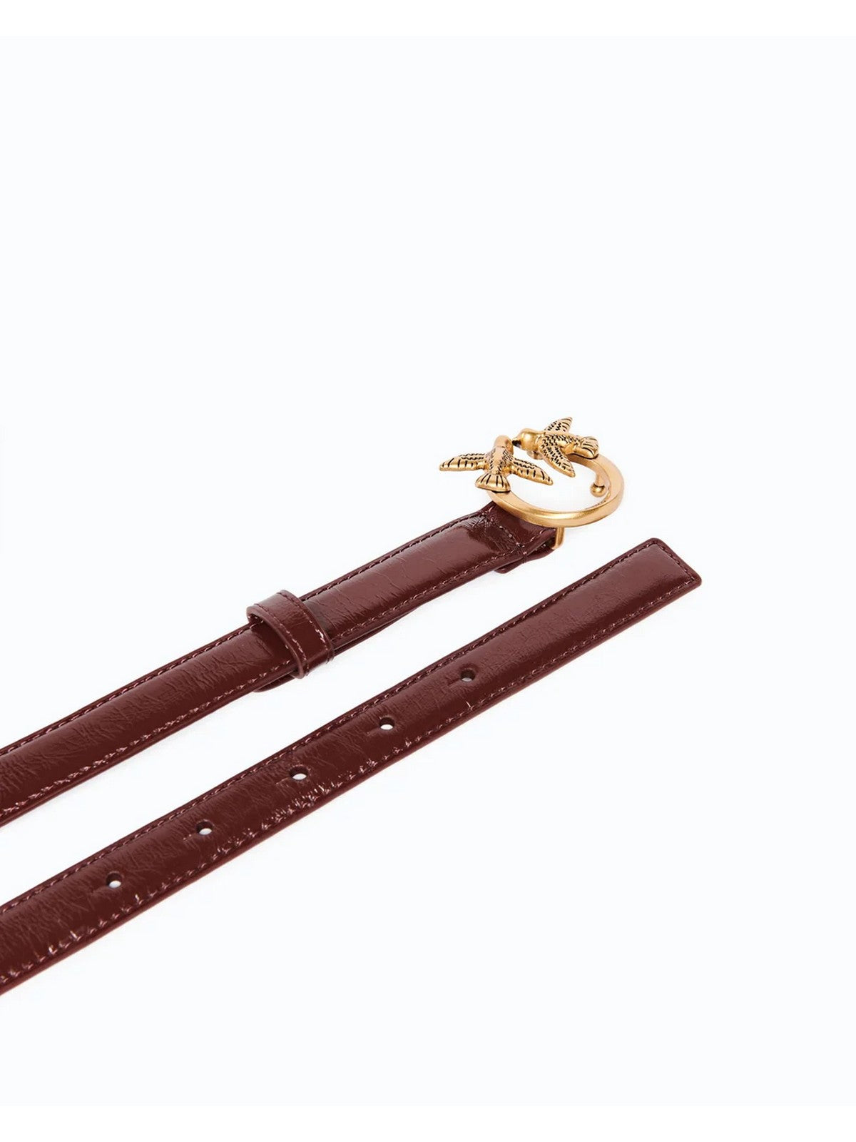 PINKO Cintura Donna LOVE BERRY H2 BELT.LOW NEW SHI CASTANO INTENSO-ANTIQUE GOLD - 100143-A2JC L88Q