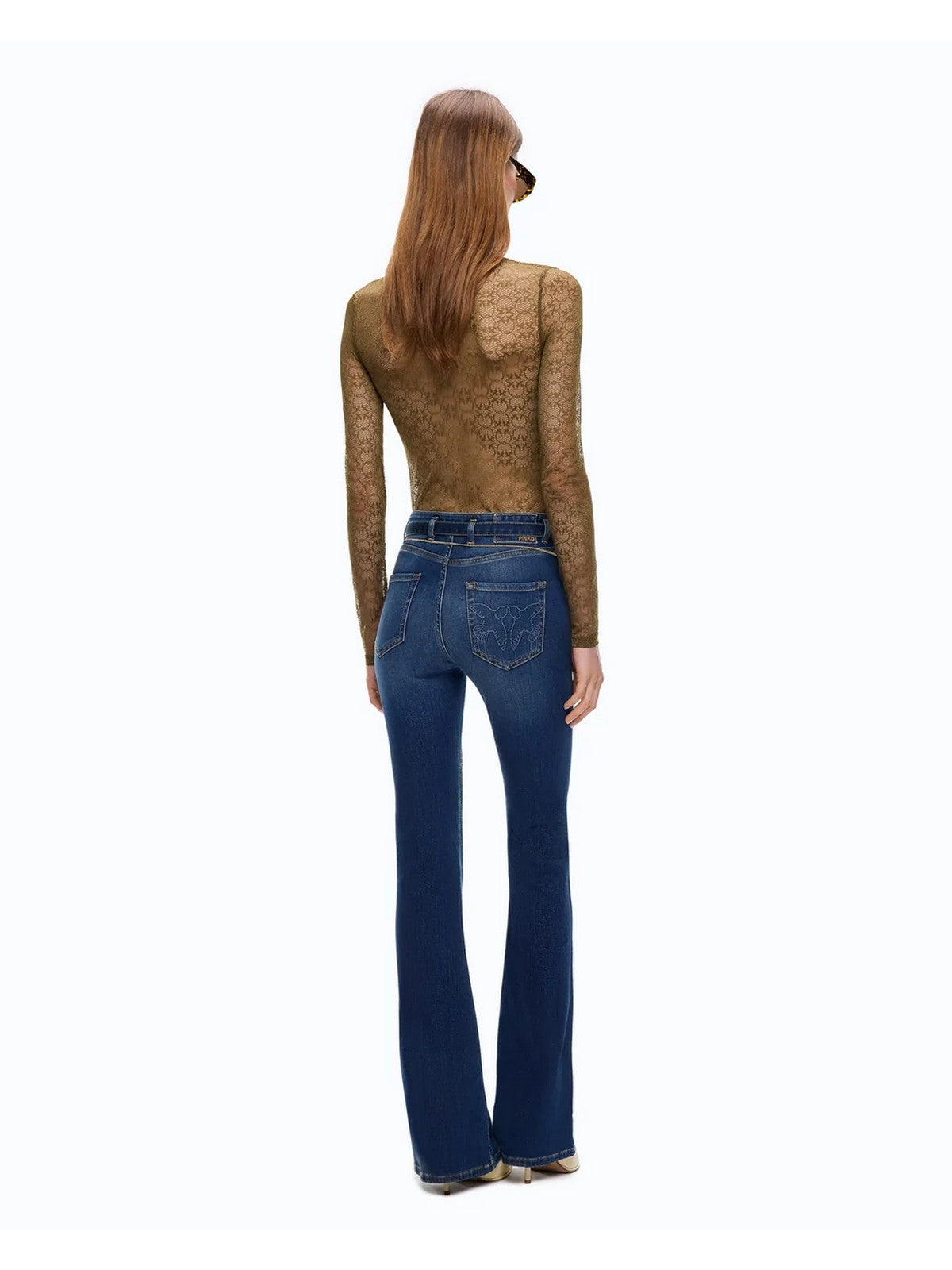 PINKO Jeans Donna FLORA FLARE MEDIUM WASH STRETC LAVAGGIO MEDIO SCURO - 100166-A3FR PJC