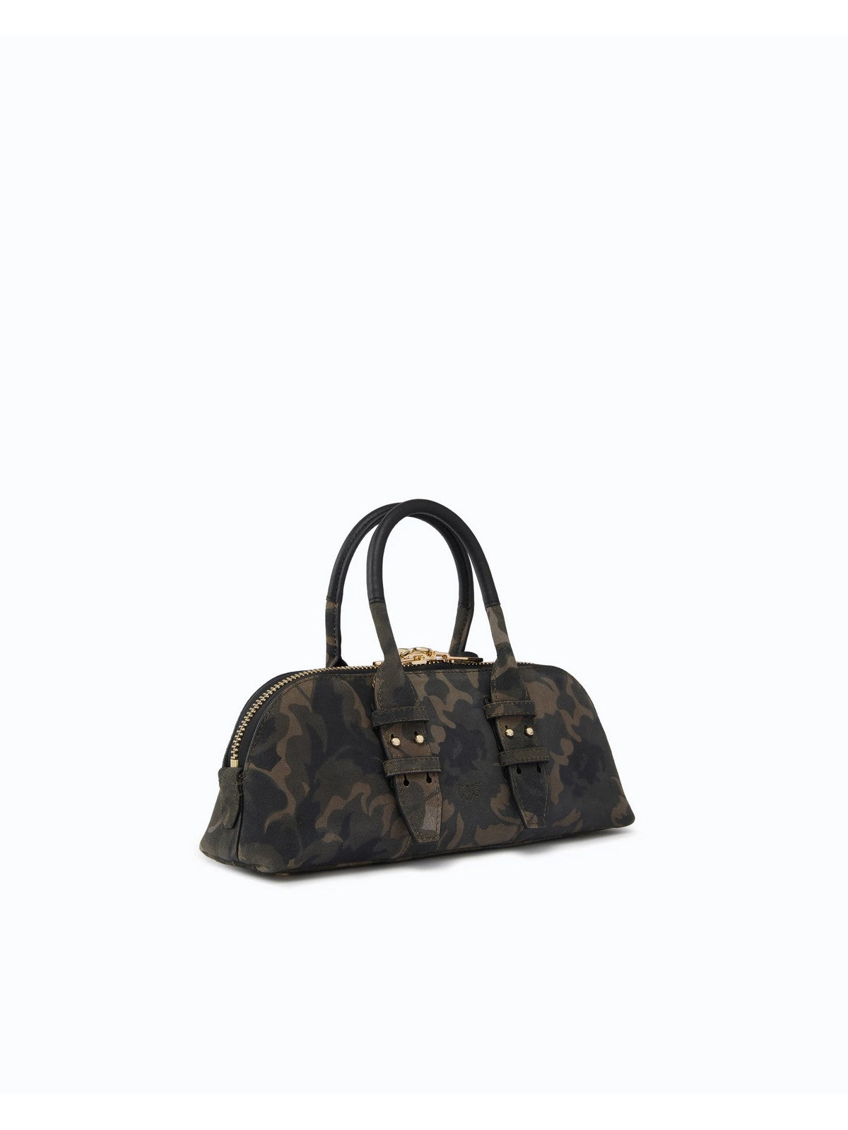 PINKO Borsa Donna BOWLING BAG HORIZONTAL SUEDE P MULT.MILITAR GREEN-GOLD - 105334-A3LR ST3Y