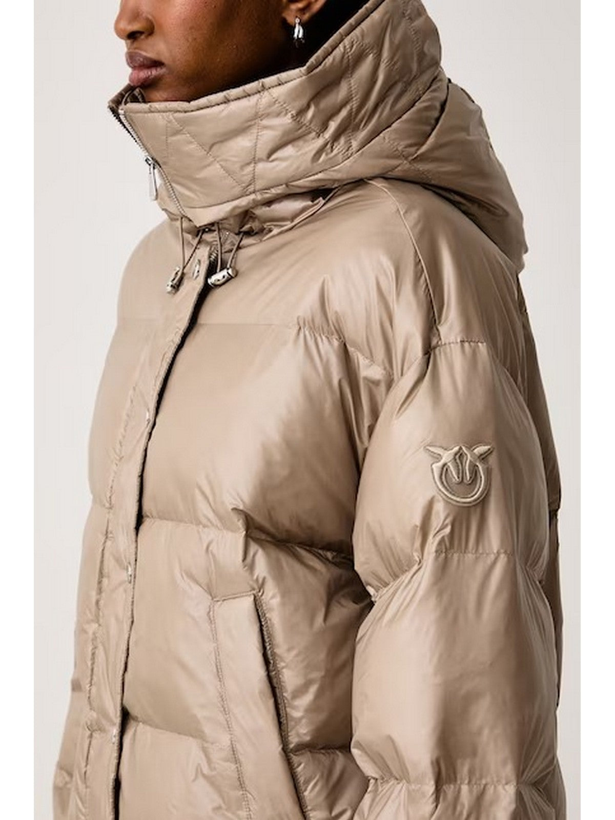 PINKO Piumino Donna IMPASTO IMBOTTITO TELA TECNICA BEIGE-CINCIGLIA - 105656-A3FI C91