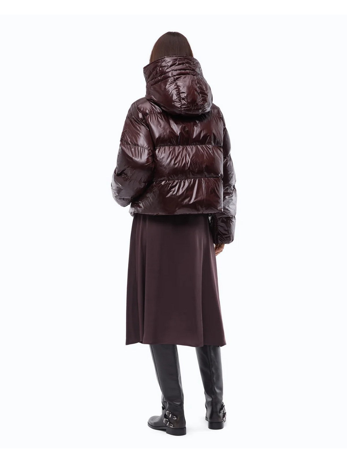 PINKO Piumino Donna IMPASTO IMBOTTITO TELA TECNICA MARRONE TESTA MORO - 105656-A3FI L72
