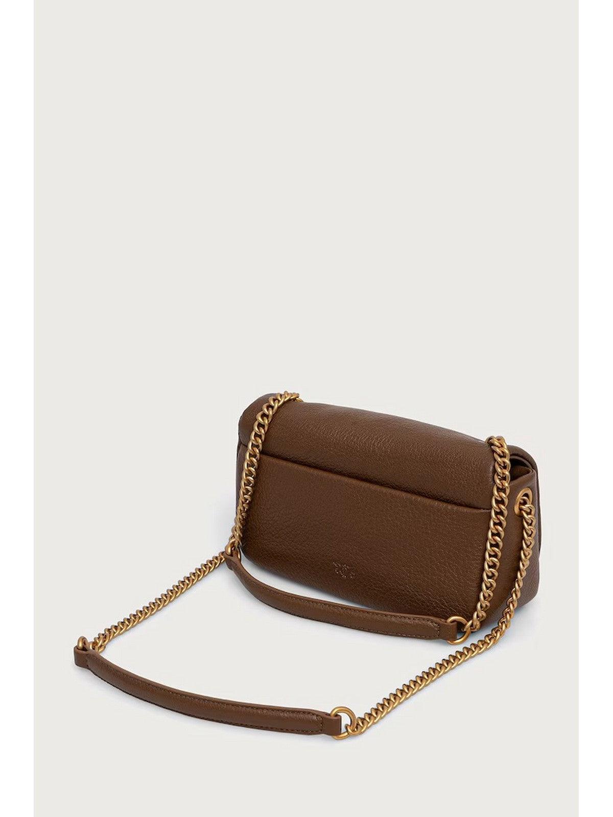 PINKO Borsa Donna CLICK SOFT HORIZONTAL CHAIN MN MARRONE COGNAC-ANTIQUE GOLD - 107038-A3CX M37Q