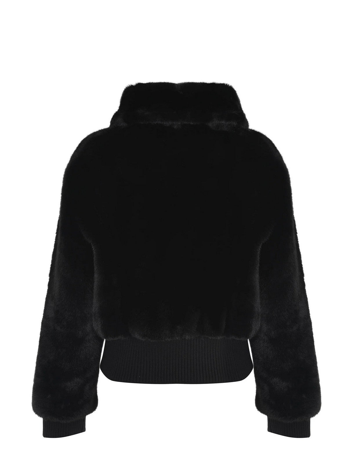 PINKO Simil Pelliccia Donna BAGELS BOMBER ASPEN ASPETTO VI NERO LIMOUSINE - 107040-A3E7 Z99